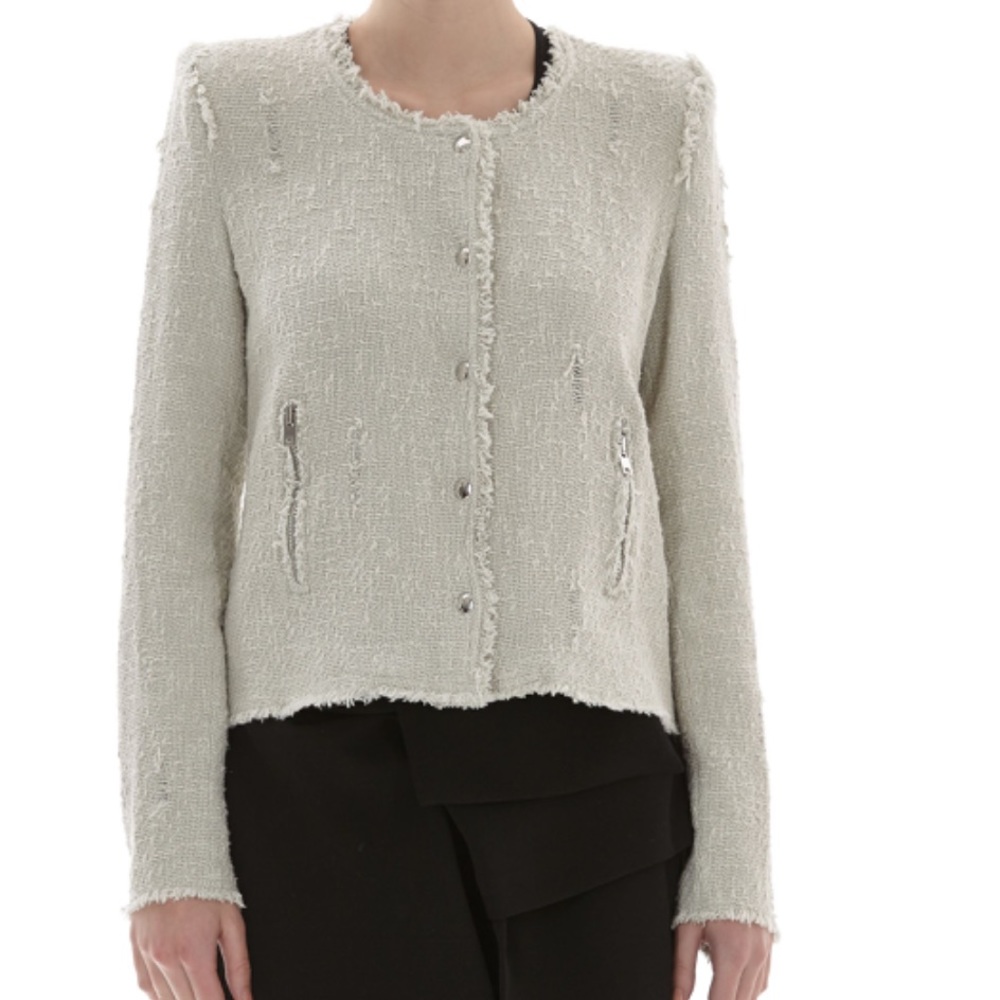 NWOT IRO Annette Cropped Boucle Jacket Size 34 XS